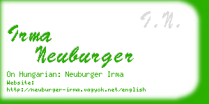 irma neuburger business card